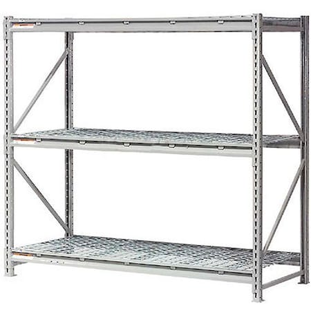 Global Industrial 3 Level, Extra HD Bulk Storage Rack, Wire Deck, Starter, 96inW x 36inD x 96inH 504480